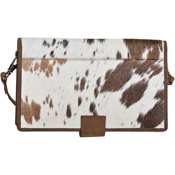 Womens Cowhide Leather Crossbody Organizer Bag with Multiple Compartments - Picture 3 of 6